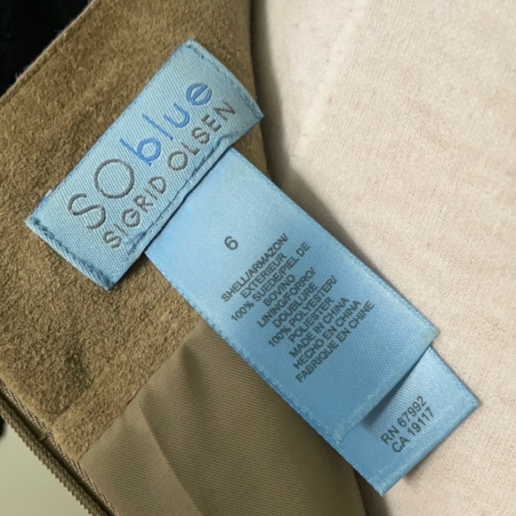 Vintage Sigrid Olsen Sage Green Suede Midi Skirt, Size 6 - Picture 11 of 16